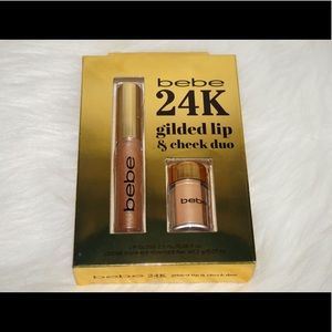 Bebe lip gloss and cheek duo set